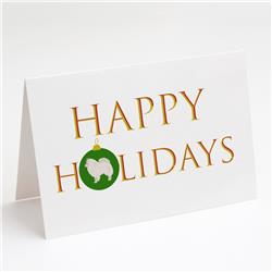 5 x 7 in. Unisex German Spitz No.1 Happy Holidays Greeting Cards & Envelopes, Multi Color - Pack of 8