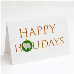 5 x 7 in. Unisex Japanese Spitz Happy Holidays Greeting Cards & Envelopes, Multi Color - Pack of 8