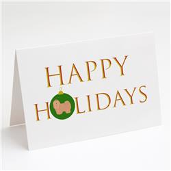 5 x 7 in. Unisex Lhasa Apso No.1 Happy Holidays Greeting Cards & Envelopes, Multi Color - Pack of 8