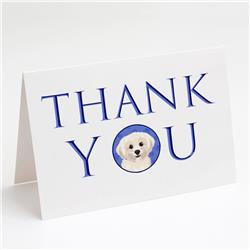 CK9125GCA7P 5 x 7 in. Unisex Shih-Tzu Gold No.4 Thank You Greeting Cards & Envelopes, Multi Color - Pack of 8