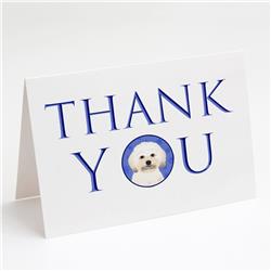 CK9126GCA7P 5 x 7 in. Unisex Shih-Tzu Gold No.5 Thank You Greeting Cards & Envelopes, Multi Color - Pack of 8