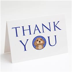 CK9129GCA7P 5 x 7 in. Unisex Shih-Tzu Red Thank You Greeting Cards & Envelopes, Multi Color - Pack of 8