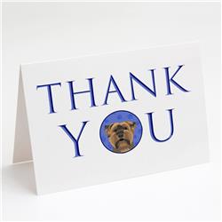 CK9141GCA7P 5 x 7 in. Unisex Yorkie Chocolate No.1 Thank You Greeting Cards & Envelopes, Multi Color - Pack of 8