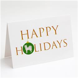 5 x 7 in. Unisex Danish Spitz Happy Holidays Greeting Cards & Envelopes, Multi Color - Pack of 8