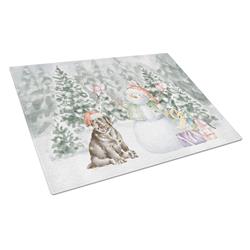CK8084LCB 15 x 12 in. Unisex Labrador Retriever Puppy Black with Christmas Presents Glass Cutting Board, Multi Color - Large -  Carolines Treasures