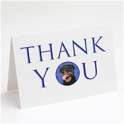 CK9096GCA7P 5 x 7 in. Unisex Rottweiler Black & Tan No.1 Thank You Greeting Cards & Envelopes, Multi Color - Pack of 8
