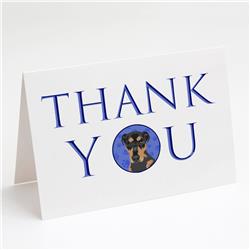 CK9097GCA7P 5 x 7 in. Unisex Rottweiler Black & Tan No.2 Thank You Greeting Cards & Envelopes, Multi Color - Pack of 8