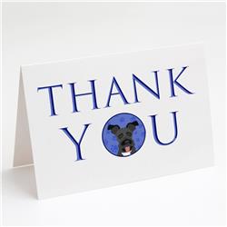 CK9105GCA7P 5 x 7 in. Unisex Schnauzer Black No.3 Thank You Greeting Cards & Envelopes, Multi Color - Pack of 8