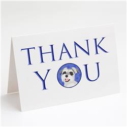 CK9108GCA7P 5 x 7 in. Unisex Schnauzer Salt & Pepper No.2 Thank You Greeting Cards & Envelopes, Multi Color - Pack of 8