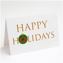 5 x 7 in. Unisex Eurasier Happy Holidays Christmas Greeting Cards & Envelopes, Multi Color - Pack of 8