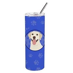 8.25 x 3 in. Unisex Labrador Retriever Yellow No.1 Stainless Steel 20 oz Skinny Tumbler, Blue -  CoolCookware, CO2908076