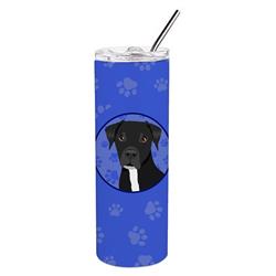 Picture of Carolines Treasures WDK1136TBL20 8.25 x 3 in. Unisex Pit Bull Black No.1 Stainless Steel 20 oz Skinny Tumbler, Blue
