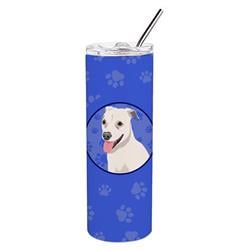 Picture of Carolines Treasures WDK1153TBL20 8.25 x 3 in. Unisex Pit Bull Puppy Stainless Steel 20 oz Skinny Tumbler, Blue
