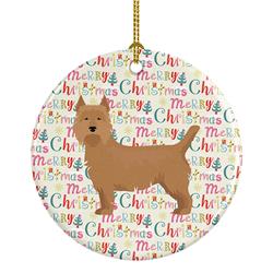 2.8 x 2.8 in. Unisex Australian Terrier Merry Christmas Ceramic Ornament