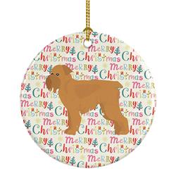 2.8 x 2.8 in. Unisex Brussels Griffon Merry Christmas Ceramic Ornament