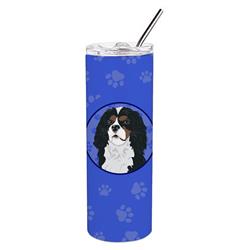 Picture of Carolines Treasures WDK1118TBL20 8.25 x 3 in. Unisex Cavalier King Charles Spaniel Tricolor No.1 Stainless Steel 20 oz Skinny Tumbler, Blue