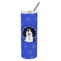 Picture of Carolines Treasures WDK1119TBL20 8.25 x 3 in. Unisex Cavalier King Charles Spaniel Tricolor No.2 Stainless Steel 20 oz Skinny Tumbler, Blue