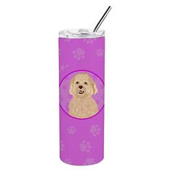 Picture of Carolines Treasures WDK1286TBL20 8.25 x 3 in. Unisex Doodle Fawn No.1 Stainless Steel 20 oz Skinny Tumbler, Pink