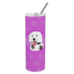 Picture of Carolines Treasures WDK1301TBL20 8.25 x 3 in. Unisex Doodle Silver & White No.2 Stainless Steel 20 oz Skinny Tumbler, Pink
