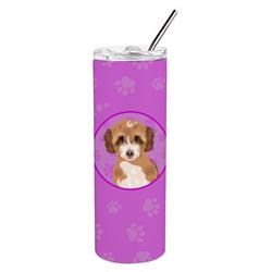 Picture of Carolines Treasures WDK1303TBL20 8.25 x 3 in. Unisex Doodle Tricolor No.2 Stainless Steel 20 oz Skinny Tumbler, Pink