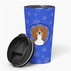 Picture of Carolines Treasures WDK1117TBL215 7.25 x 3.5 in. Unisex Cavalier King Charles Spaniel Ruby Stainless Steel 16 oz Tumbler, Blue