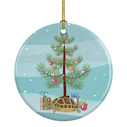 2.8 x 2.8 in. Unisex Turtle Merry Christmas Ceramic Ornament