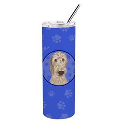Picture of Carolines Treasures WDK1063TBL20 8.25 x 3 in. Unisex Doodle Fawn No.4 Stainless Steel 20 oz Skinny Tumbler, Blue
