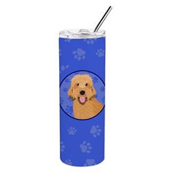 Picture of Carolines Treasures WDK1068TBL20 8.25 x 3 in. Unisex Doodle Liver No.4 Stainless Steel 20 oz Skinny Tumbler, Blue