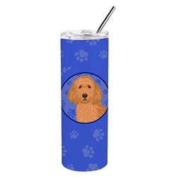 Picture of Carolines Treasures WDK1069TBL20 8.25 x 3 in. Unisex Doodle Red No.1 Stainless Steel 20 oz Skinny Tumbler, Blue