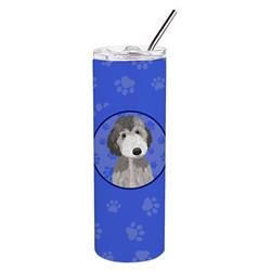 Picture of Carolines Treasures WDK1071TBL20 8.25 x 3 in. Unisex Doodle Silver No.1 Stainless Steel 20 oz Skinny Tumbler, Blue