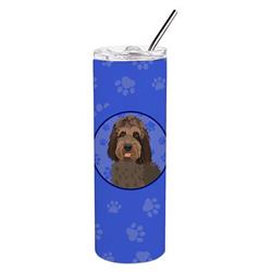 Picture of Carolines Treasures WDK1078TBL20 8.25 x 3 in. Unisex Doodle Tricolor No.3 Stainless Steel 20 oz Skinny Tumbler, Blue