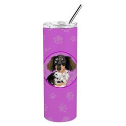 Picture of Carolines Treasures WDK1263TBL20 8.25 x 3 in. Unisex Chihuahua Dapple No.1 Stainless Steel 20 oz Skinny Tumbler, Pink