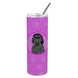 Picture of Carolines Treasures WDK1274TBL20 8.25 x 3 in. Unisex Doodle Black No.3 Stainless Steel 20 oz Skinny Tumbler, Pink