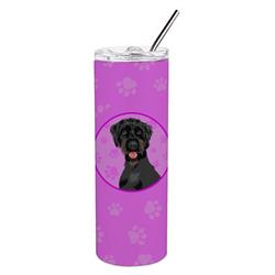 Picture of Carolines Treasures WDK1275TBL20 8.25 x 3 in. Unisex Doodle Black & Tan Stainless Steel 20 oz Skinny Tumbler, Pink