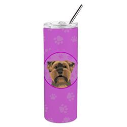 Picture of Carolines Treasures WDK1449TBL20 8.25 x 3 in. Unisex Yorkie Chocolate No.1 Stainless Steel 20 oz Skinny Tumbler, Pink