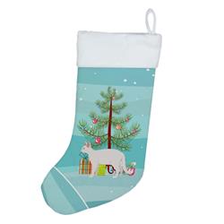 18 x 13.5 in. Unisex White Devon Rex Cat Merry Christmas Christmas Stocking