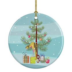 2.8 x 2.8 in. Unisex Jibso Canary Merry Christmas Ceramic Ornament
