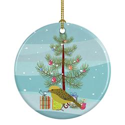 2.8 x 2.8 in. Unisex Lizard Canary Merry Christmas Ceramic Ornament