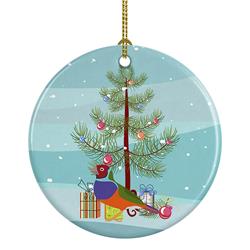 2.8 x 2.8 in. Unisex Amadina Merry Christmas Ceramic Ornament