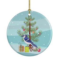 2.8 x 2.8 in. Unisex Jay Bird Merry Christmas Ceramic Ornament
