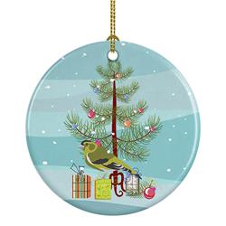 2.8 x 2.8 in. Unisex Siskin Merry Christmas Ceramic Ornament
