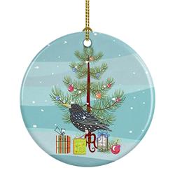 2.8 x 2.8 in. Unisex Starling Merry Christmas Ceramic Ornament
