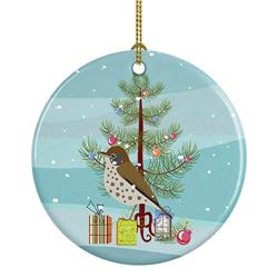 2.8 x 2.8 in. Unisex Thrush Merry Christmas Ceramic Ornament
