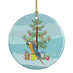 2.8 x 2.8 in. Unisex Macaw Merry Christmas Ceramic Ornament
