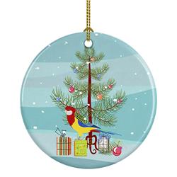2.8 x 2.8 in. Unisex Rosella Merry Christmas Ceramic Ornament