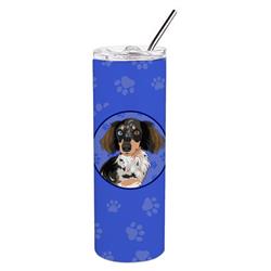 Picture of Carolines Treasures WDK1037TBL20 8.25 x 3 in. Unisex Chihuahua Dapple No.1 Stainless Steel 20 oz Skinny Tumbler, Blue