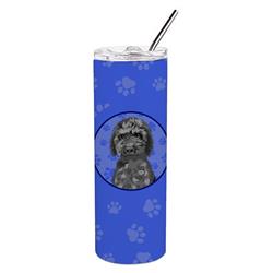 Picture of Carolines Treasures WDK1047TBL20 8.25 x 3 in. Unisex Doodle Black No.2 Stainless Steel 20 oz Skinny Tumbler, Blue