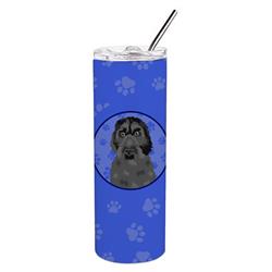 Picture of Carolines Treasures WDK1048TBL20 8.25 x 3 in. Unisex Doodle Black No.3 Stainless Steel 20 oz Skinny Tumbler, Blue