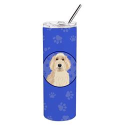 Picture of Carolines Treasures WDK1061TBL20 8.25 x 3 in. Unisex Doodle Fawn No.2 Stainless Steel 20 oz Skinny Tumbler, Blue