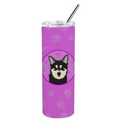 Picture of Carolines Treasures WDK1423TBL20 8.25 x 3 in. Unisex Shiba Inu Husky Mix Stainless Steel 20 oz Skinny Tumbler, Pink